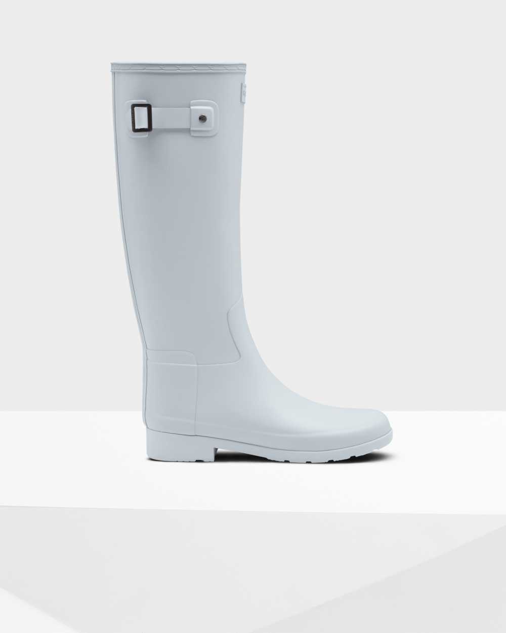 Hunter Refined Slim Fit Tall Women's Rain Boots NZ-62438E Light Grey